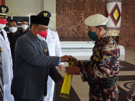 upacara peringatan HuT RI Lam-Teng, Lampung Tengah Upacara HUT RI, Peringatan HUT DI Ke 76 Xi Lampung Temgah