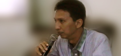 Pemimpin rapat Firdaus Ali saat hering bersama sejumlah SKPD Lampung Tengah.