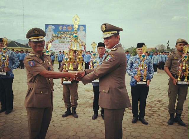 Hut Sat Pol PP, Pringsewu, Berita Pringsewu,